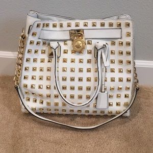 Gorgeous white leather Michael Kors handbag